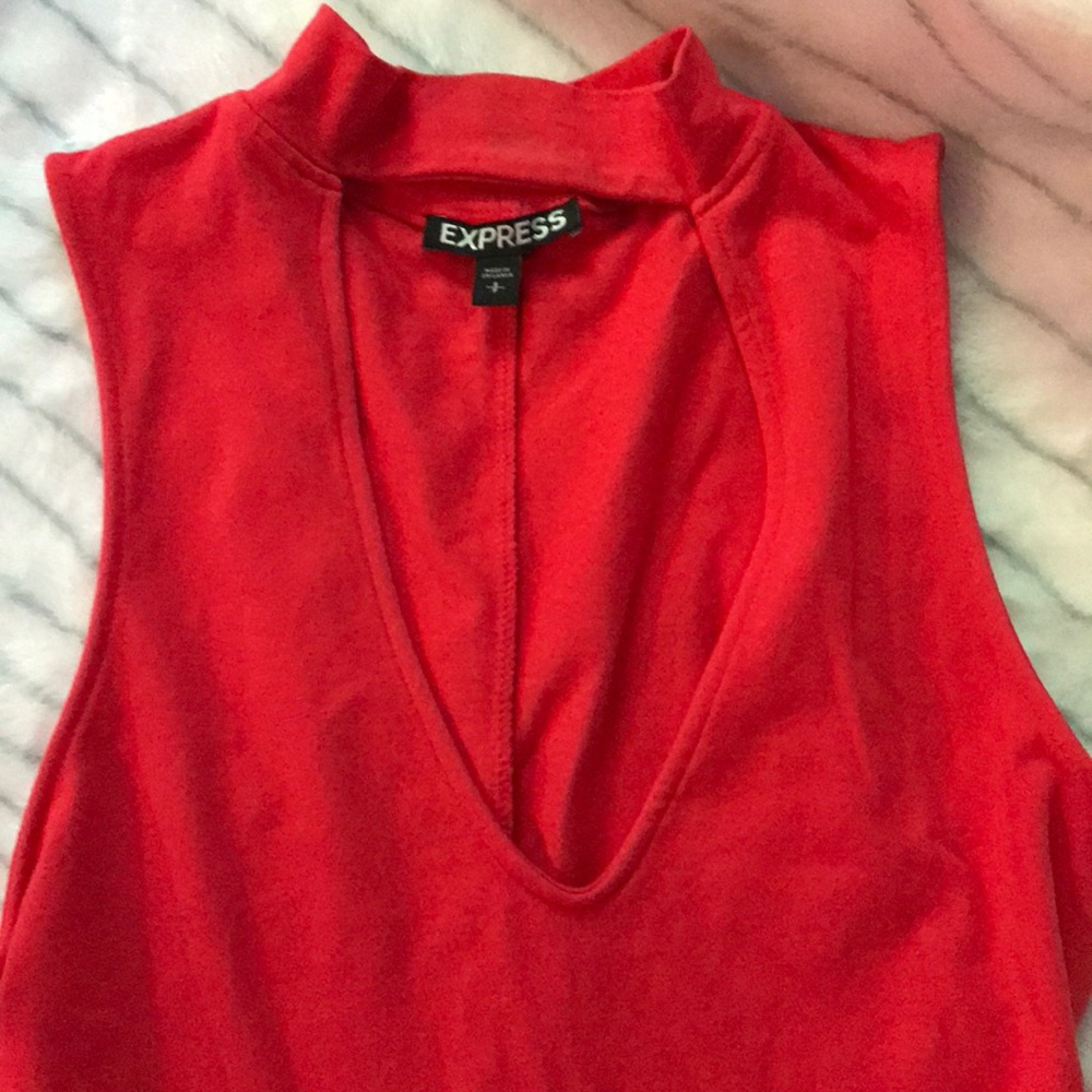 Little red express choker dress